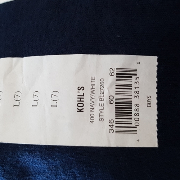 Sonoma boys size 7 joggers, blue & white - Picture 3 of 4